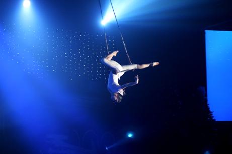 aerial trapeze event performer